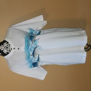 NWT Men's Red Head Shirt sleeve Henley White tshirt Sz Large